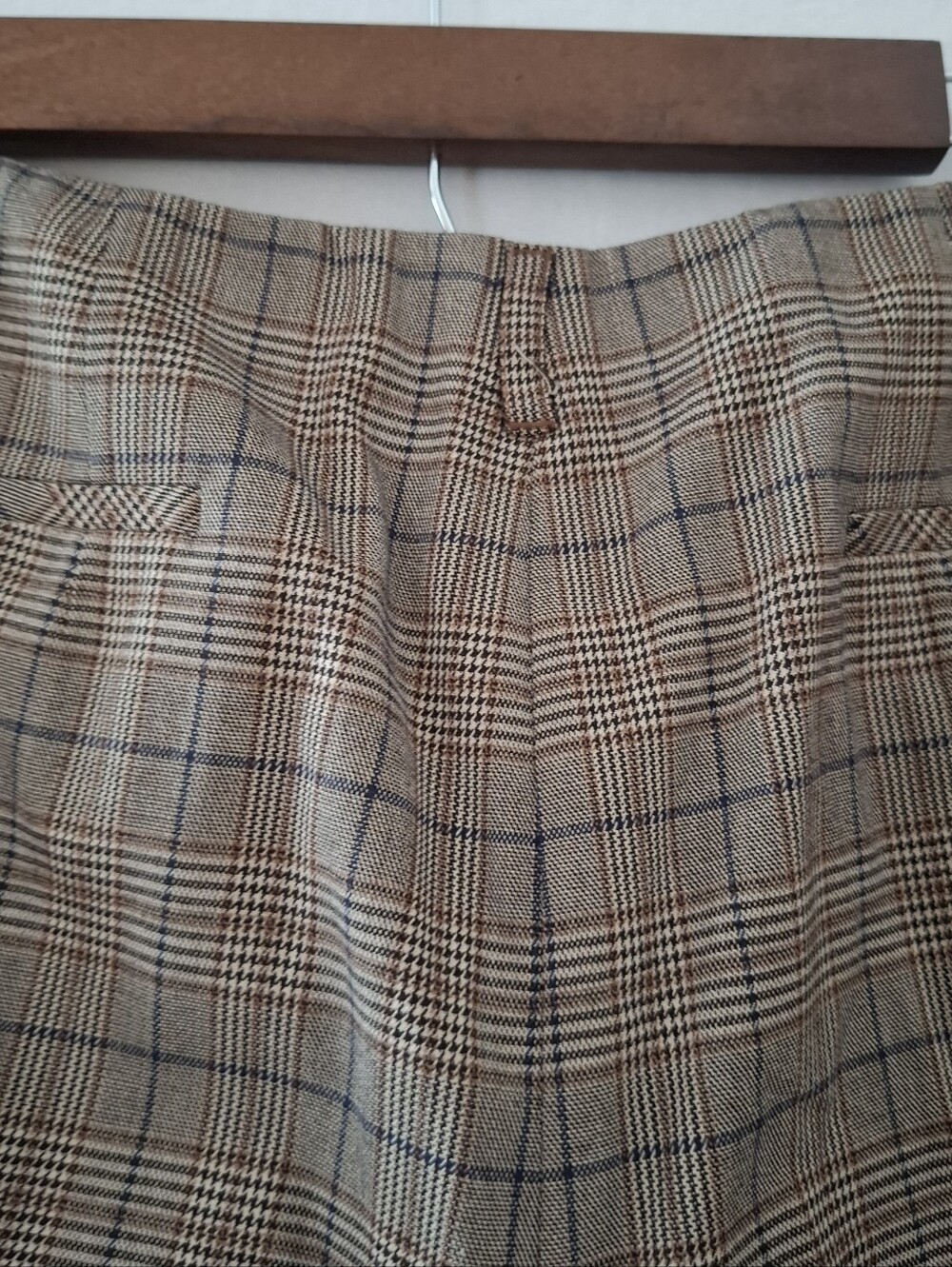 Talbots Women's Dress Pants Brown Glen Plaid Size 16, Unlined, Stretch - Picture 5 of 11